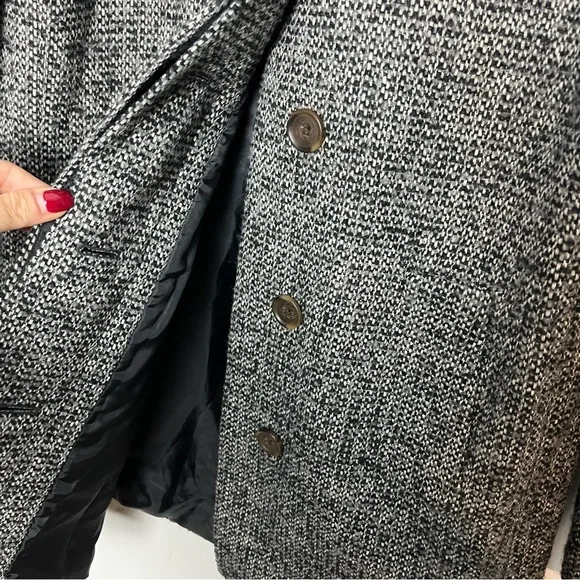 J. Crew Black and Gray Pea Coat​ - Picture 3 of 8